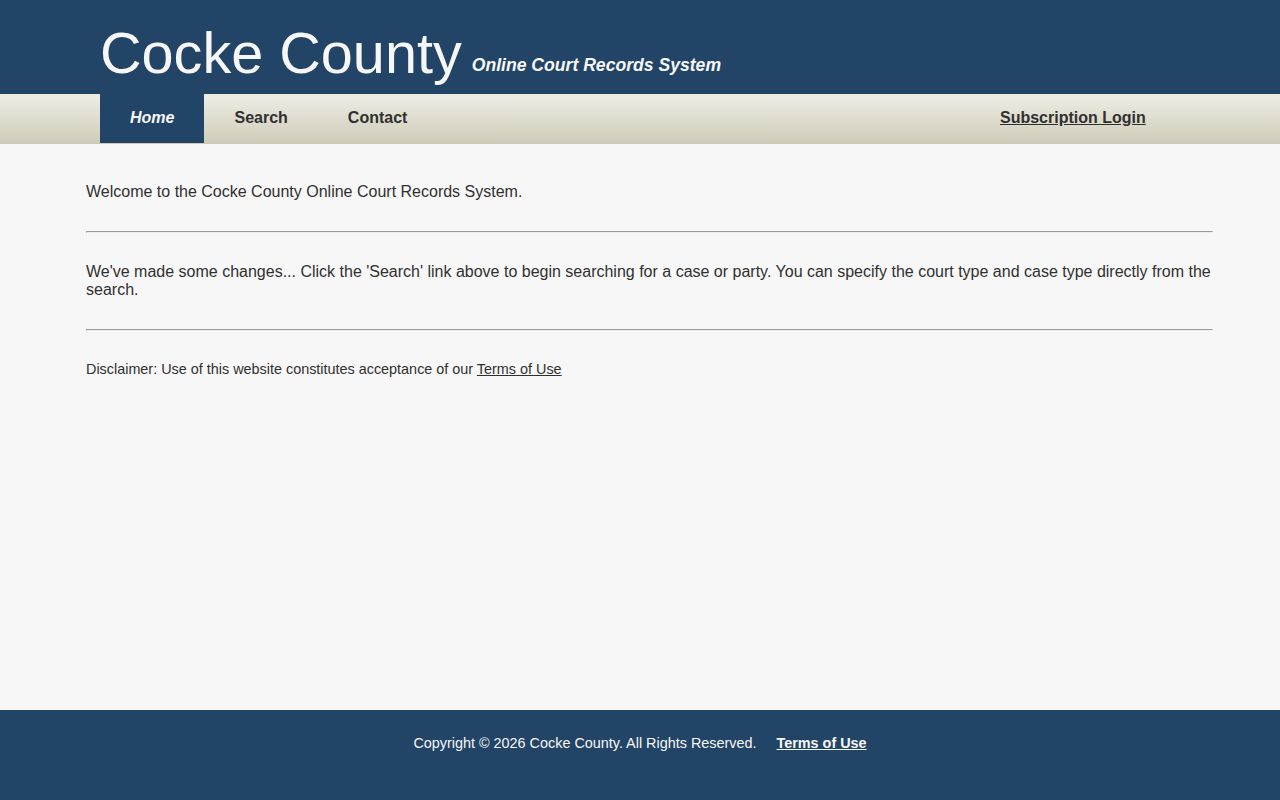 Cocke County court portal for recent arrest case disposition