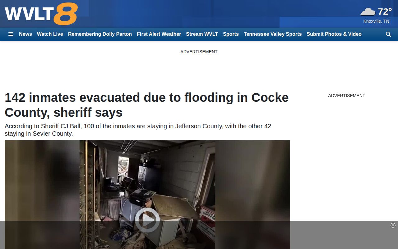 Cocke County jail evacuation report affecting recent arrest custody locations